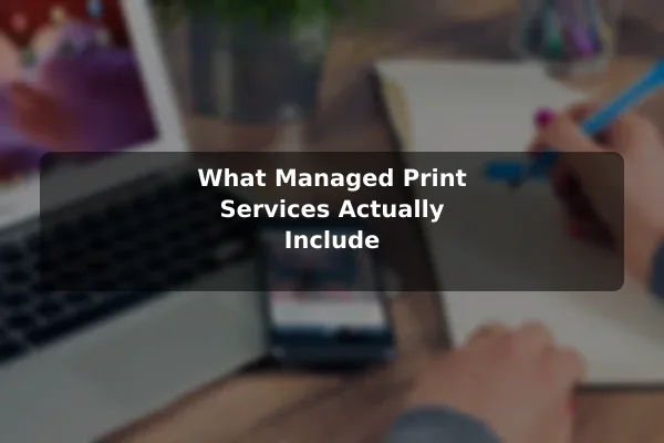 What Managed Print Services Actually Include