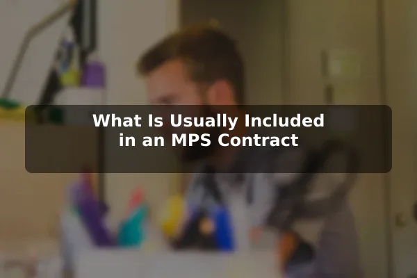 What Is Usually Included in an MPS Contract