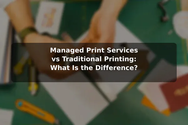 Managed Print Services vs Traditional Printing: What Is the Difference?