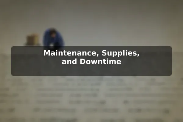 Maintenance, Supplies, and Downtime