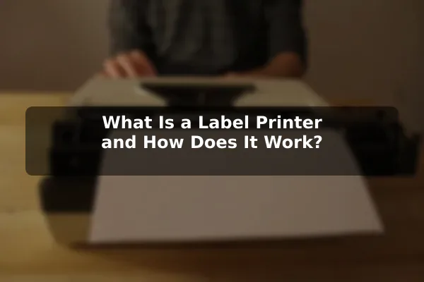 What Is a Label Printer and How Does It Work?