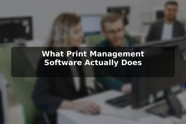 What Print Management Software Actually Does