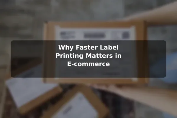 Why Faster Label Printing Matters in E-commerce