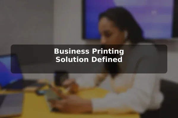 Business Printing Solution Defined