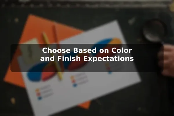 Choose Based on Color and Finish Expectations