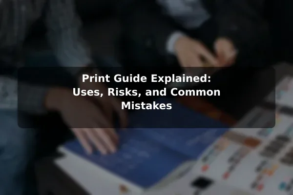 Print Guide Explained: Uses, Risks, and Common Mistakes